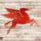 Rare Mobil Pegasus Cookie Cutter 2-Piece Single Sided Porcelain Sign 