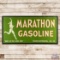 Marathon Gasoline 6' Double Sided Porcelain Sign 