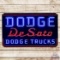 Dodge DeSoto Dodge Trucks 6' Single Sided Porcelain Neon Sign
