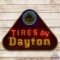 Thorobred Tires by Dayton 6' Single Sided Porcelain Neon Sign w/ Logo
