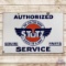 Scarce Authorized Stutz Genuine Service Parts Double Sided Porcelain Sign w/ Logo