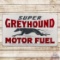 Incredible Super Greyhound Motor Fuel Gasoline 5' Double Sided Porcelain ID Sign