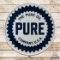 Fantastic The Pure Oil Company Gasoline 42' Double Sided Porcelain Sign w/ Ring