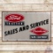 Ford Tractor Dearborn Farm Equipment Sales and Service Single Sided Porcelain Sign w/ Logo