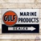 Gulf Marine Products Dealer Logo Single Sided Porcelain Sign w/ Arrow