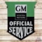 Excellent GM General Motors Official Service Die Cut Single Sided Porcelain Sign