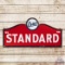 Esso Standard 5' Die Cut Double Sided Porcelain ID Logo Sign w/ Frame