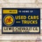 Chevrolet OK Used Cars & Trucks 5' Single Sided Tin Sign w/ Logo