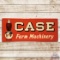 Case Farm Machinery 6' Emb. Single Sided Tin Sign w/ Abe Logo
