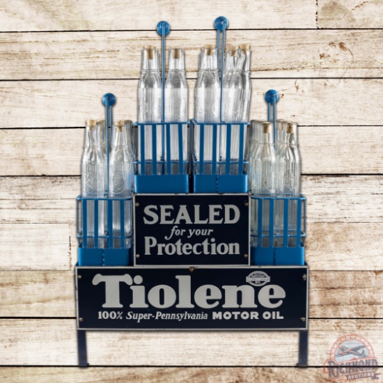 Fantastic Pure Tiolene Service Station Motor Oil Bottle Display Rack