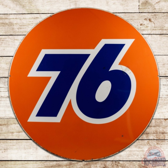 Union 76 Gasoline 6' Double Sided Porcelain ID Sign