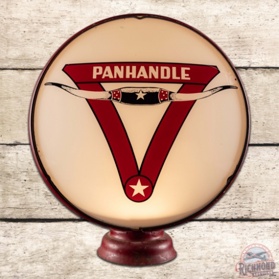 Graphic Panhandle Gasoline 15" Metal Body Gas Pump Globe Complete