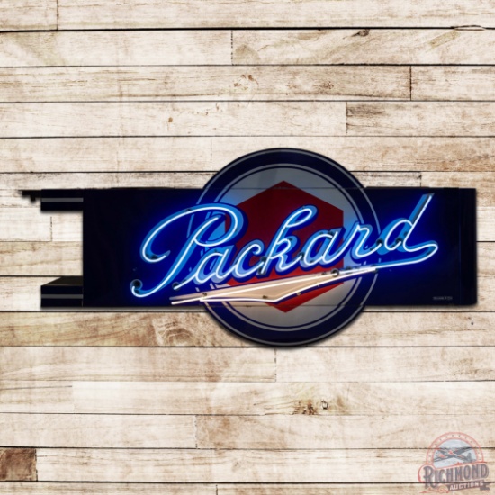 Amazing Packard Automobiles Die Cut Double Sided Porcelain Neon Sign w/ Lug Nut Logo