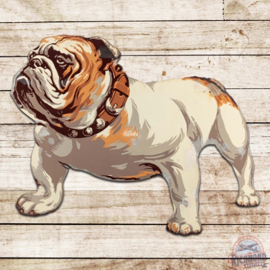 Mack Trucks 36" Die Cut Single Sided Porcelain Bulldog Sign Left Facing