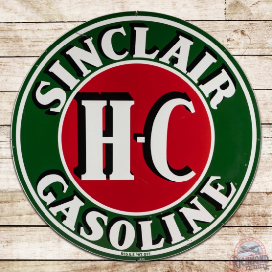 1958 Sinclair H-C Gasoline 6' Double Sided Porcelain ID Sign