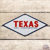 Superb Texas Gas Corporation Gasoline Single Sided Porcelain Pump Plate Sign