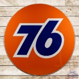 Union 76 Gasoline 6' Double Sided Porcelain ID Sign