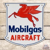 Amazing Mobilgas Aircraft Die Cut Single Sided Porcelain Sign w/ Pegasus