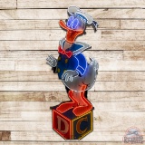 Amazing Donald Duck Disneyland Parking Lot 10' Die Cut Animated Single Sided Porcelain Neon Sign