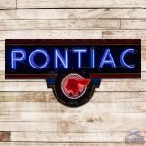 Incredible 8' Pontiac Dealership Single Sided Porcelain Neon Sign