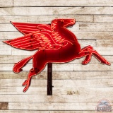 Rare & Amazing Mobil Pegasus Double Sided Porcelain Neon Rotator Sign