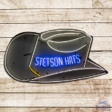 Amazing Stetson Hats Die Cut Single Sided Porcelain Neon Sign