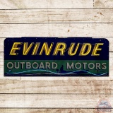 Impressive Evinrude Outboard Motors Single Sided Porcelain Neon Sign w/ Boat