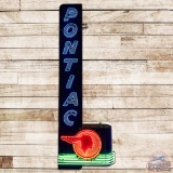 Pontiac Automobiles 12' Die Cut Double Sided Porcelain Neon Sign w/ Full Feather Logo