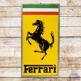 Exceptional Ferrari Single Sided Porcelain Dealership Sign w/ Prancing Horse Logo