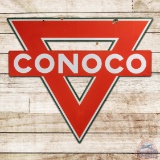 Conoco Gasoline Die Cut Double Sided Porcelain Sign