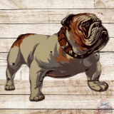 Mack Trucks Bulldog Die Cut Single Sided Porcelain Sign 