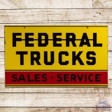 Federal Trucks Sales & Service Double Sided Porcelain Sign