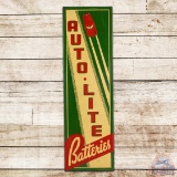 Auto-Lite Batteries 5' Vertical Emb. Single Sided Tin Sign w/ Car