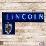 Lincoln Automobiles Die Cut Single Sided Porcelain Neon Sign w/ Knight Logo