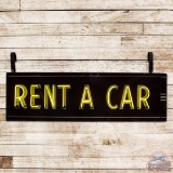 Rent A Car 7' Horizontal Double Sided Porcelain Neon Sign
