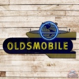 Outstanding Oldsmobile Die Cut Double Sided Porcelain Neon Sign w/ World Logo