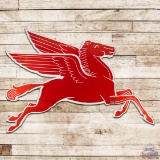 Impressive 1955 Mobil Pegasus Die Cut Single Sided Porcelain Cookie Cutter Sign 