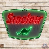 Sinclair Gasoline 7' Single Sided Porcelain Neon Sign w/ Dino