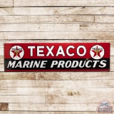 Impressive Texaco Marine Products 8' Single Sided Porcelain Sign w Logos 