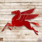 1953 Mobil Pegasus Die Cut Single Sided Porcelain Cookie Cutter Sign 