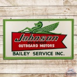 Rare Johnson Sea Horse Outboard Motors Single Sided Tin Sign w/ Logo