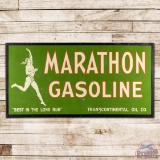 Marathon Gasoline 6' Double Sided Porcelain Sign 
