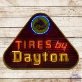 Thorobred Tires by Dayton 6' Single Sided Porcelain Neon Sign w/ Logo