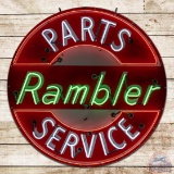 Rambler Parts Service 5' Single Sided Porcelain Neon Sign