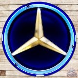 Mercedes Benz 7' Single Sided Tin Lighted Neon Logo Sign