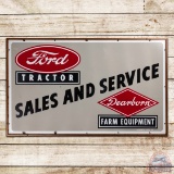 Ford Tractor Dearborn Farm Equipment Sales and Service Single Sided Porcelain Sign w/ Logo