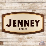 Scarce Jenney Gasoline Dealer 7' Double Sided Porcelain ID Sign