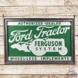 Ford Tractor Ferguson System Wheel Less Implements Authorized Service Double Sided Porcelain Sign