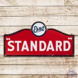 Esso Standard 5' Die Cut Double Sided Porcelain ID Logo Sign w/ Frame