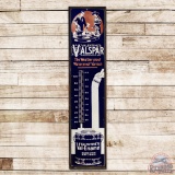 Scarce Valentine's Valspar Varnish 6' Single Sided Porcelain Thermometer Sign